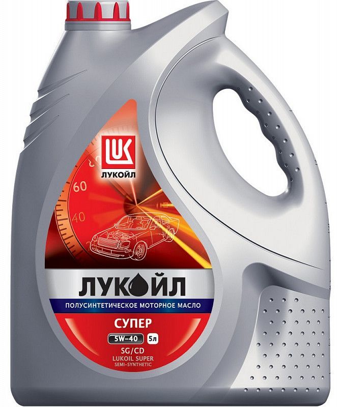 Масло моторное полусинтетическое Lukoil 19443 Супер 5W-40, 5л