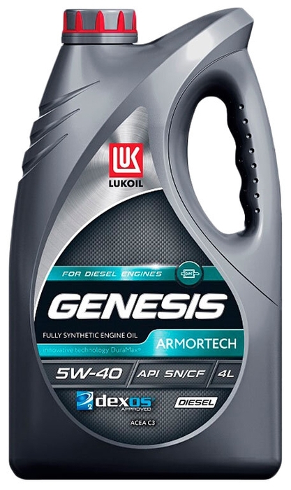 Масло моторное синтетическое Lukoil 3149129 Genesis Armortech Diesel 5W-40, 4л