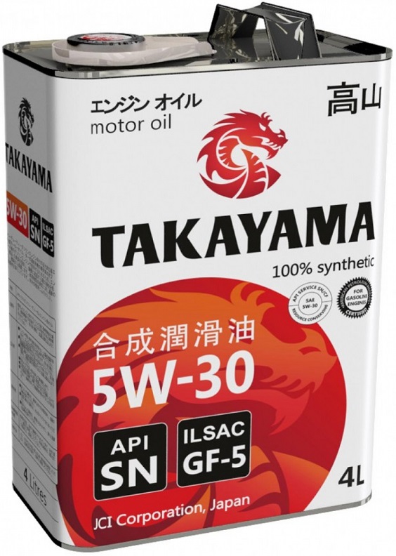 Масло моторное синтетическое Takayama 605043 Motor Oil SN 5W-30, 4л