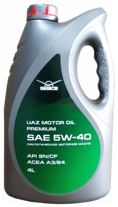 Масло моторное синтетическое UAZ 0001-01-0040540-02 Motor Oil Premium 5W-40, 4л
