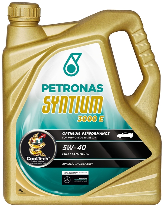 Масло моторное синтетическое Petronas 70134K1YEU SYNTIUM 3000 E 5W-40, 4л