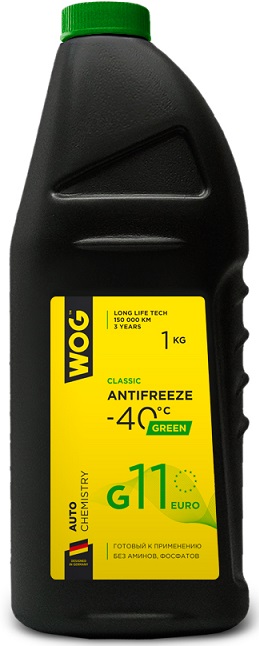 Жидкость охлаждающая WOG WGC0103 g11, зелёная, 1л