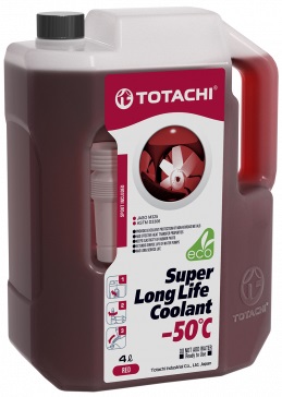 Жидкость охлаждающая Totachi 41904 Super Long Life Coolant -50, красная, 4л