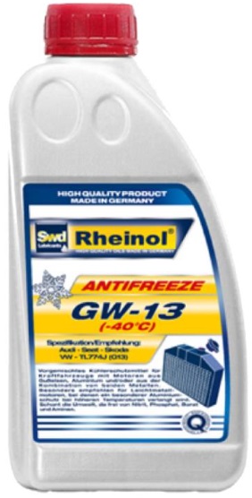 Жидкость охлаждающая SWD Rheinol 39160180 Antifreeze GW-13, фиолетовая, 1.5л