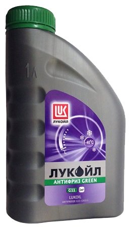 Жидкость охлаждающая Lukoil 3126865 G11 Green K, зелёная, 0.9л