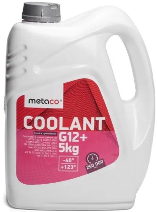 Жидкость охлаждающая Metaco 998-12020 Anti-freeze G12+, красная, 4.717л