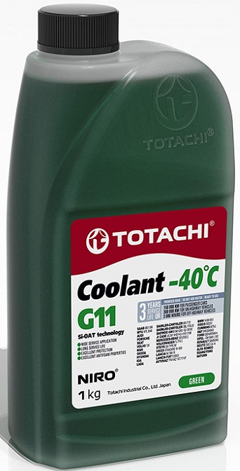 Жидкость охлаждающая Totachi 4589904526800 NIRO Coolant Green, зелёная, 1л