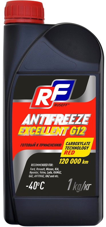 Жидкость охлаждающая Ruseff 17357N EXCELLENT G12, красная, 0.9л