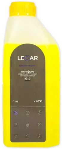Жидкость охлаждающая Lecar LECAR000051210 G12, жёлтая, 0.9л