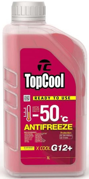 Жидкость охлаждающая TopCool Z0037 Antifreeze Х cool -50, красная, 1л