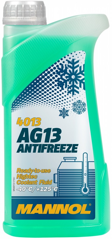 Жидкость охлаждающая Mannol MN4013-1 hightec antifreeze ag13 -40°c, зелёная, 1л