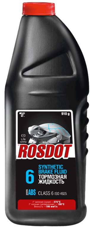Жидкость тормозная Rosdot 430140002 DOT 6 BRAKE FLUID, 0.91л