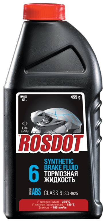 Жидкость тормозная Rosdot 430140001 DOT 6 BRAKE FLUID, 0.455л