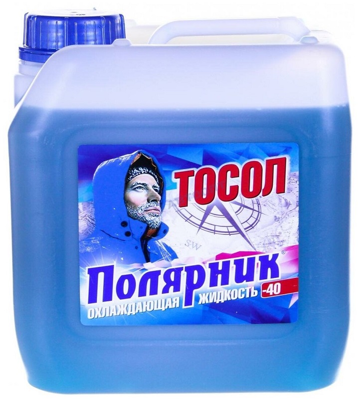 Жидкость охлаждающая Тосол-Синтез 430210011 Полярник, синяя, 4.5л