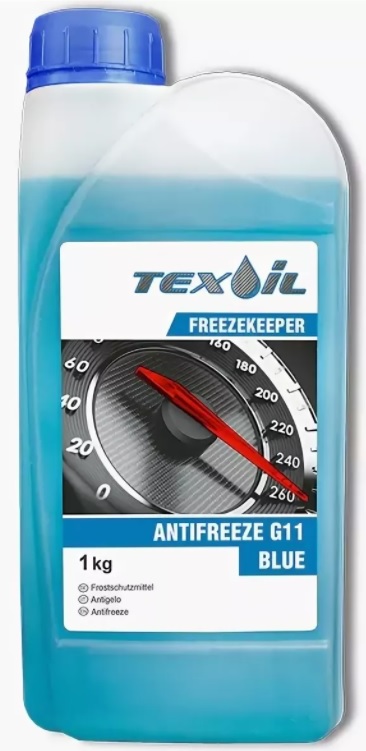 Жидкость охлаждающая Texoil ОЖ30127 Freezekeeper Blue G11, синяя, 0.9л