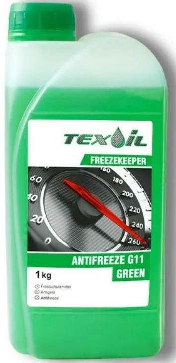 Жидкость охлаждающая Texoil ОЖ30119 Freezekeeper Green G11, зелёная, 0.9л