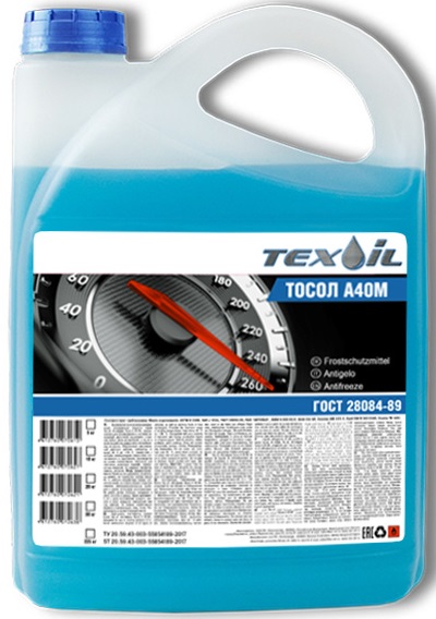 Жидкость охлаждающая Texoil ОЖ30140 Тосол А-65 М, синяя, 4.5л