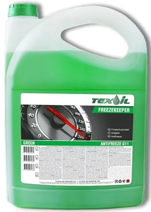 Жидкость охлаждающая Texoil ОЖ30117 Freezekeeper Green G11, зелёная, 9л