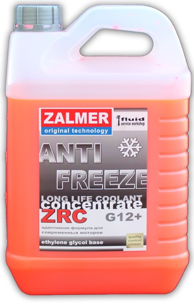 Жидкость охлаждающая ZALMER ZR01R005 Antifreeze LLC CONCENTRATE G12+, красная, 4.5л