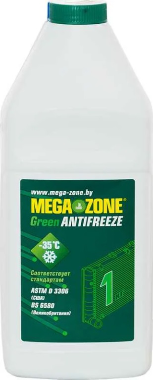 Жидкость охлаждающая MegaZone 9000034, зелёная, 1л