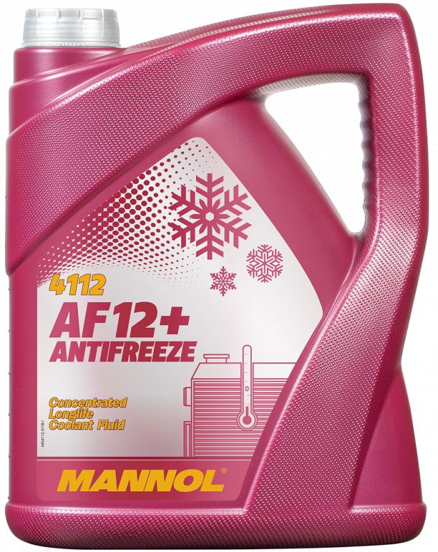 Жидкость охлаждающая Mannol MN4112-5 Longlife Antifreeze AF12+, красная, 5л