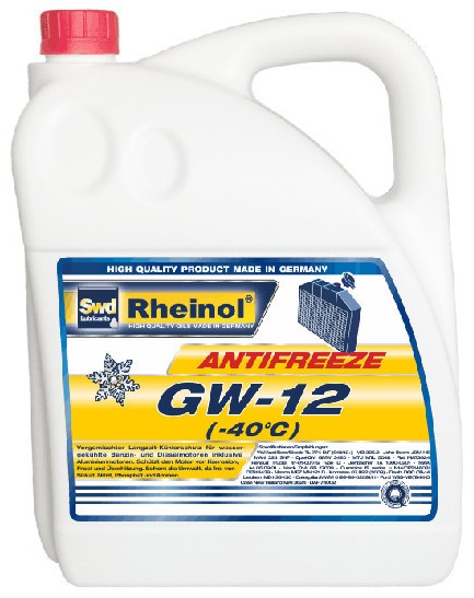 Жидкость охлаждающая SWD Rheinol 39140580 Antifreeze GW-12, красная, 5л