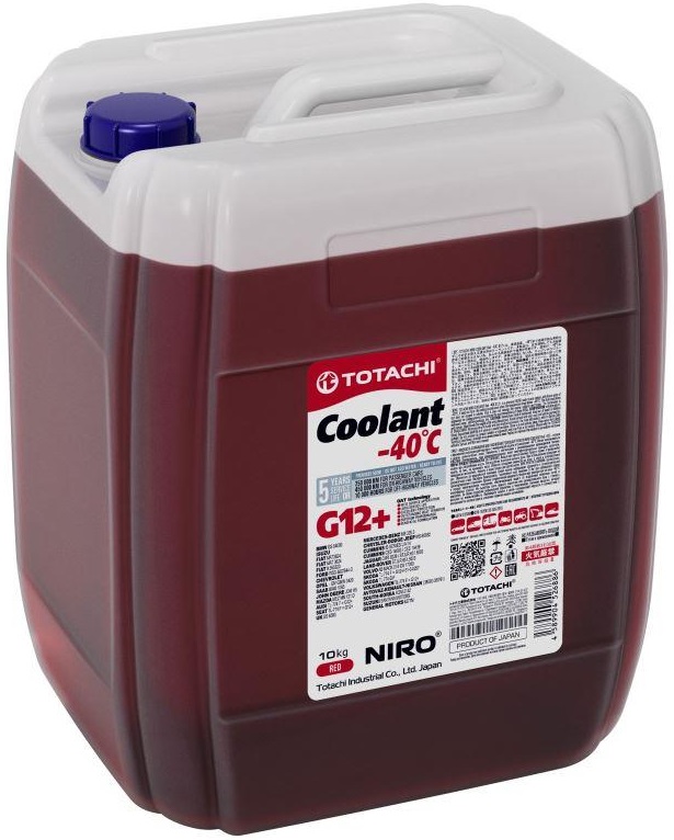 Жидкость охлаждающая Totachi 44610 NIRO ANTIFREEZE Red G12+, красная, 9л