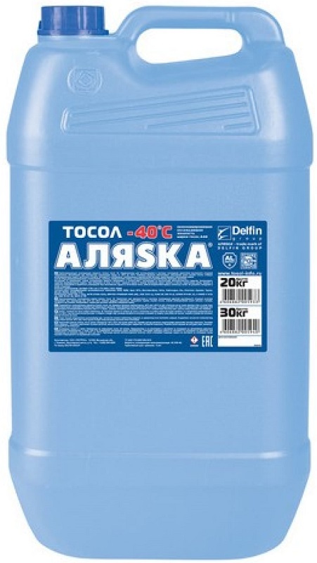 Жидкость охлаждающая Аляsка AL5010/02 A-40, синяя, 27л