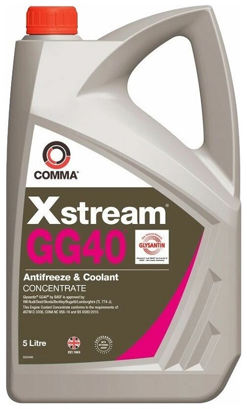Жидкость охлаждающая Comma XSGG405L Xstream GG40, фиолетовая, 5л