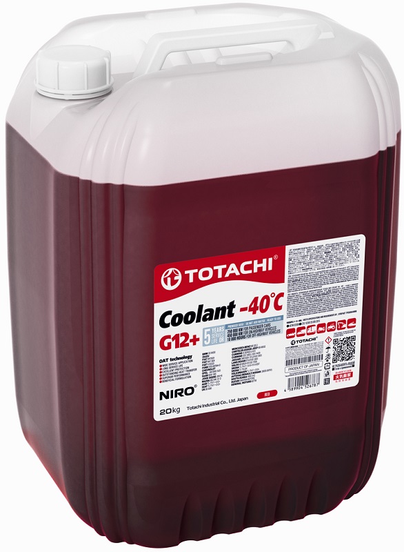 Жидкость охлаждающая Totachi 4589904526787 NIRO Coolant Red, красная, 20л