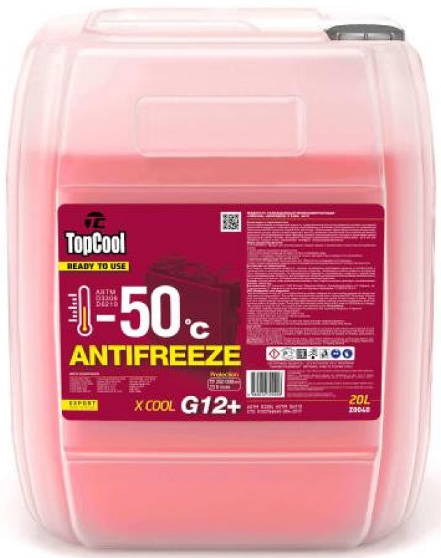 Жидкость охлаждающая TopCool Z0040 Antifreeze Х cool -50, красная, 20л