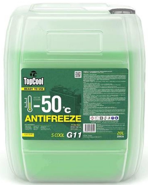 Жидкость охлаждающая TopCool Z0020 Antifreeze S cool -40, зелёная, 20л