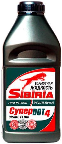 Жидкость тормозная Sibiria 983321 DOT 4, SUPER, 0.455л