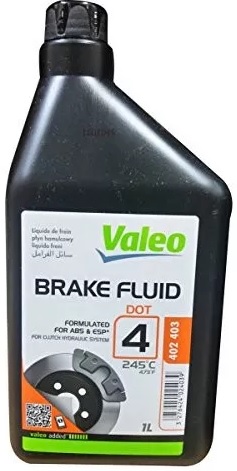 Жидкость тормозная Valeo 402 406 DOT 4 +, 1л