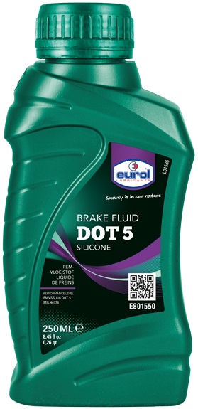 Жидкость тормозная Eurol E801550 - 1L dot 5, Brake Fluid Silicone, 1л