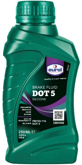 Жидкость тормозная Eurol E801550 - 250ML dot 5, Brake Fluid Silicone, 0.25л