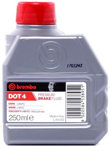 Жидкость тормозная Brembo L A4 202 dot 4, 0.25л