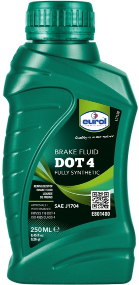 Жидкость тормозная Eurol E801400 - 250ML dot 4, BRAKE FLUID, 0.25л