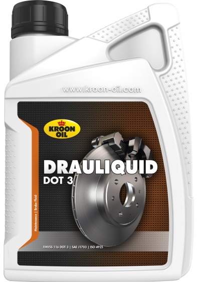 Жидкость тормозная Kroon oil 04205 DOT 3, Drauliquid, 1л
