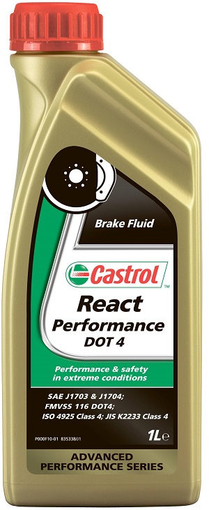 Жидкость тормозная Castrol 4671570060 dot 4, React Performance, 1л