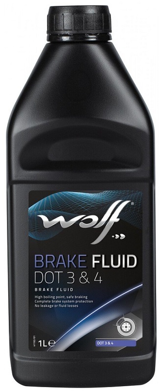 Жидкость тормозная Wolf oil 1047758 DOT 3/4, 1л