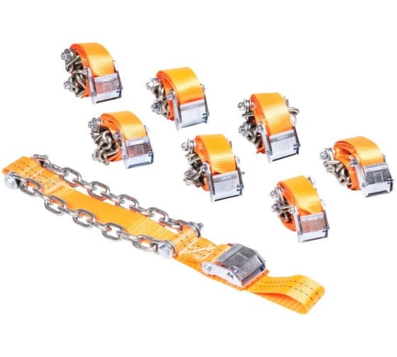 Комплект противоскольжения браслеты АвтоDело 43136 (R15-R19 в сумке 8 штук)