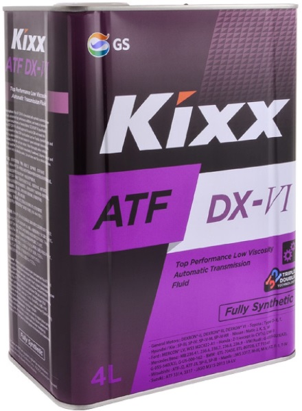 Масло трансмиссионное синтетическое Kixx L252444TE1 ATF DX VI, 4л