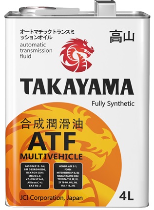 Масло трансмиссионное синтетическое Takayama 605049 ATF Multivehicle, 4л