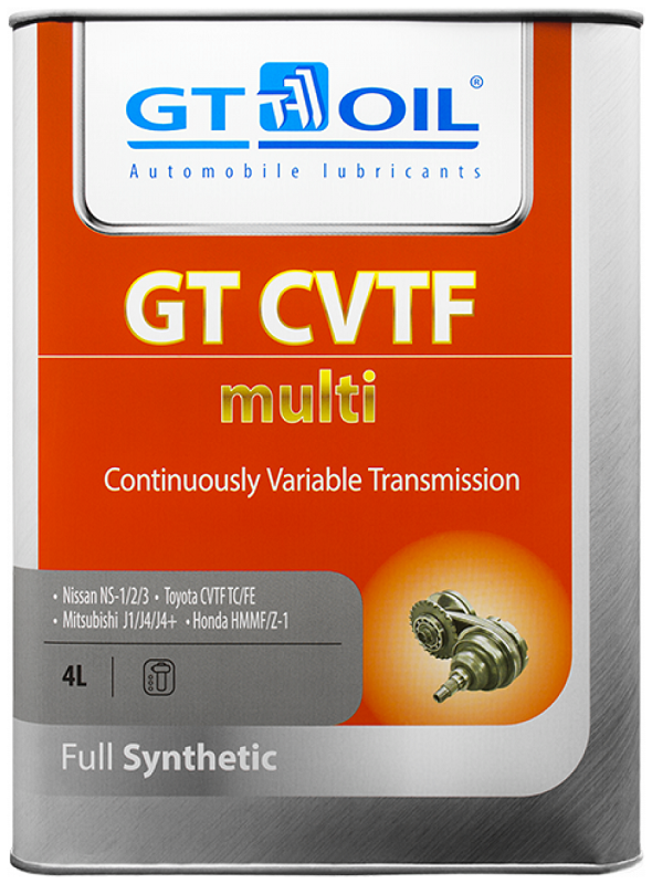 Масло трансмиссионное синтетическое Gt oil 8809059408667 GT CVTF Multi, 4л