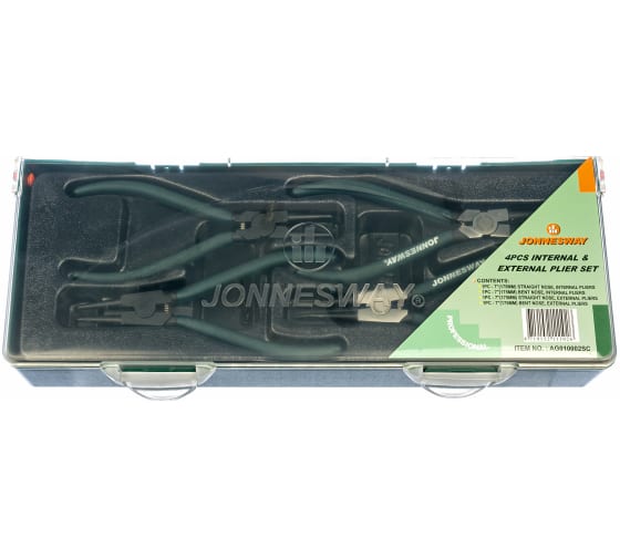 Набор щипцов для демонтажа стопорных колец Jonnesway AG010002SC (4штуки)
