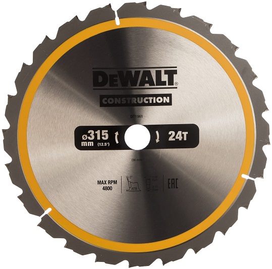Пильный диск CONSTRUCT DEWALT DT1961-QZ, 315х30 мм