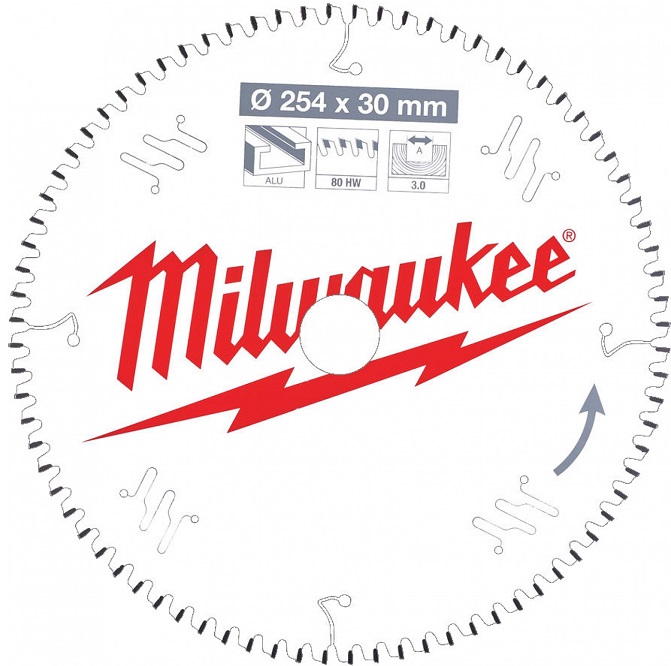 Диск пильный по алюминию Milwaukee 4932471318, 254x30x3 мм
