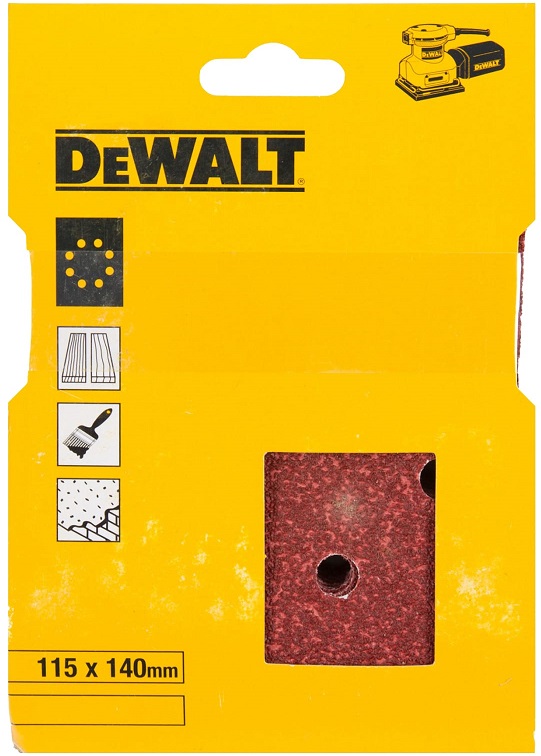 Лист шлифовальный перфорированный DEWALT DT3014-QZ, 115х140 мм, 25 штук