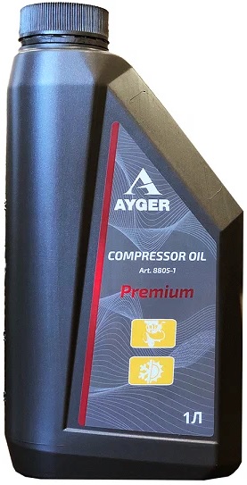 Масло для компрессоров минеральное AYGER 8805-1, 1 л